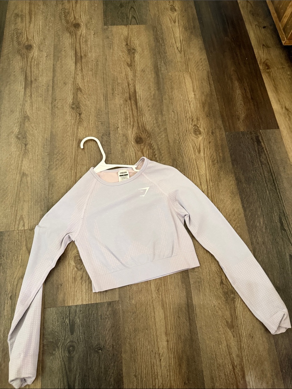 Gymshark Light Lavender Long Sleeve Crop Top